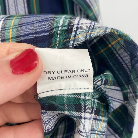 CK Bradley Women's Blue & Green Plaid Button Front Top Size Small - Picture 10 of 10